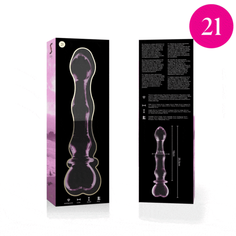 Modèle 21 gode en verre borosilicate rose 20.5 CM -O- 3.5 CM — NEBULA SERIES BY IBIZA, vue 4