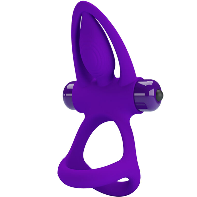 Anneau vibrateur 10 vibrations silicone violette — PRETTY LOVE