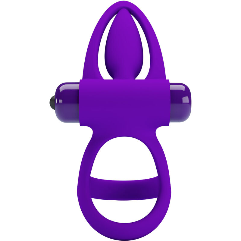 Anneau vibrateur 10 vibrations silicone violette — PRETTY LOVE, vue 4