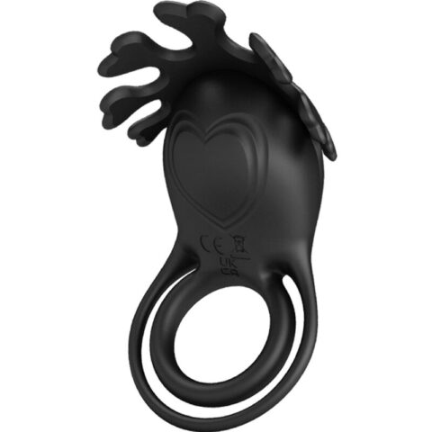 Anneau vibrateur ruben 7 vibrations silicone noir — PRETTY LOVE