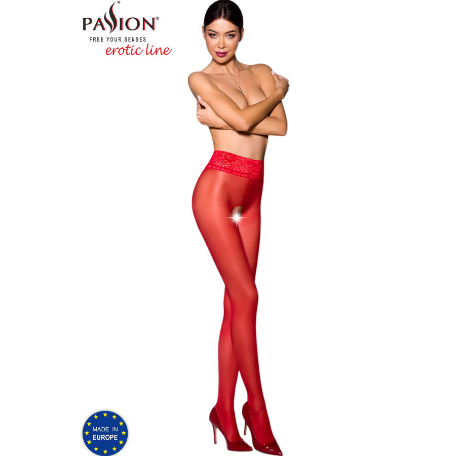 Tiopen 008 collant rouge 3/4 30 DEN — PASSION