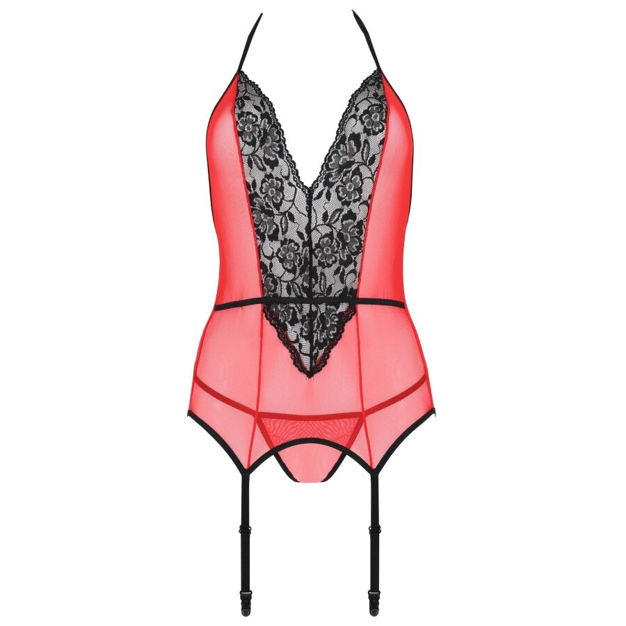 Peonia corset ligne érotique rouge S/M — PASSION, vue 4