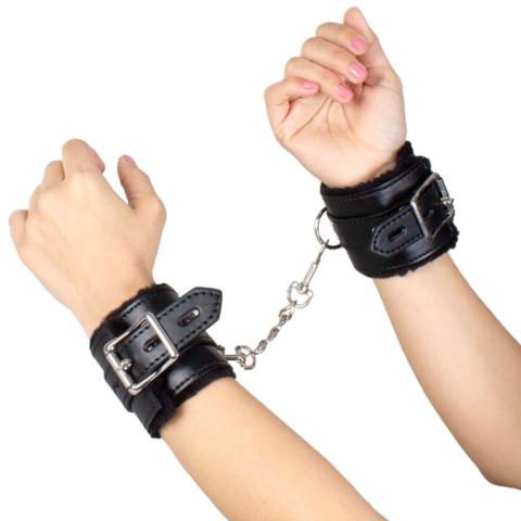 Menottes de bondage noires collection bdsm — SECRETPLAY