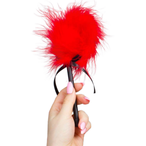 Duster de marabou rouge — SECRETPLAY