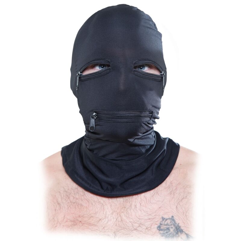 Capuche avec fermeture éclair noire — FETISH FANTASY SERIES, vue 2