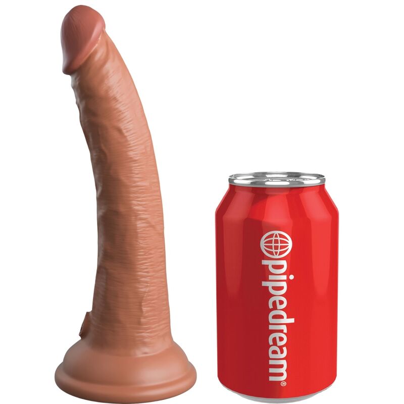 Elite gode réaliste en silicone 17.8 CM caramel — KING COCK