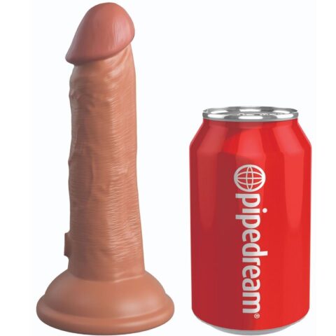 Elite gode réaliste vibrant & silicone 15.2 CM caramel — KING COCK