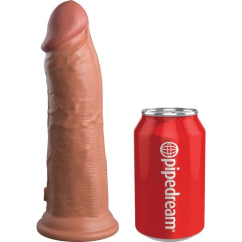 Elite gode réaliste vibrant & silicone 20.3 CM caramel — KING COCK