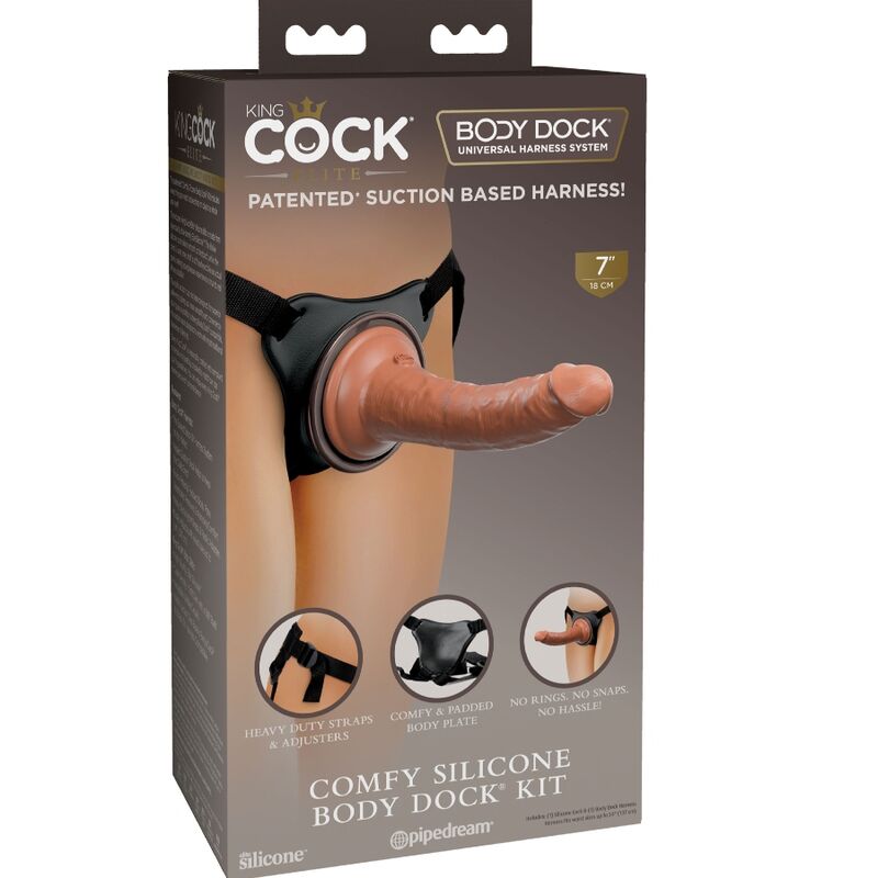 Elite harnais réglable confortable avec gode 17.8 CM — KING COCK