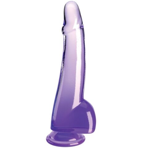 Clear gode testicules 19 CM violet — KING COCK