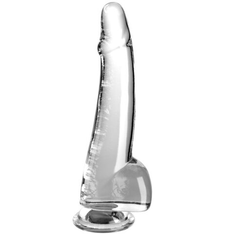 Clear gode testicules 19 CM transparent — KING COCK