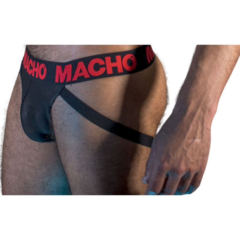 MX26X2 jock noir/rouge S — MACHO, vue 2