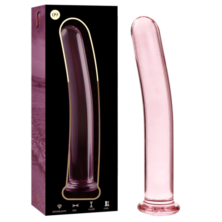 Modèle 9 gode en verre borosilicate rose 15.5 CM -O- 2.5 CM — NEBULA SERIES BY IBIZA, vue 2
