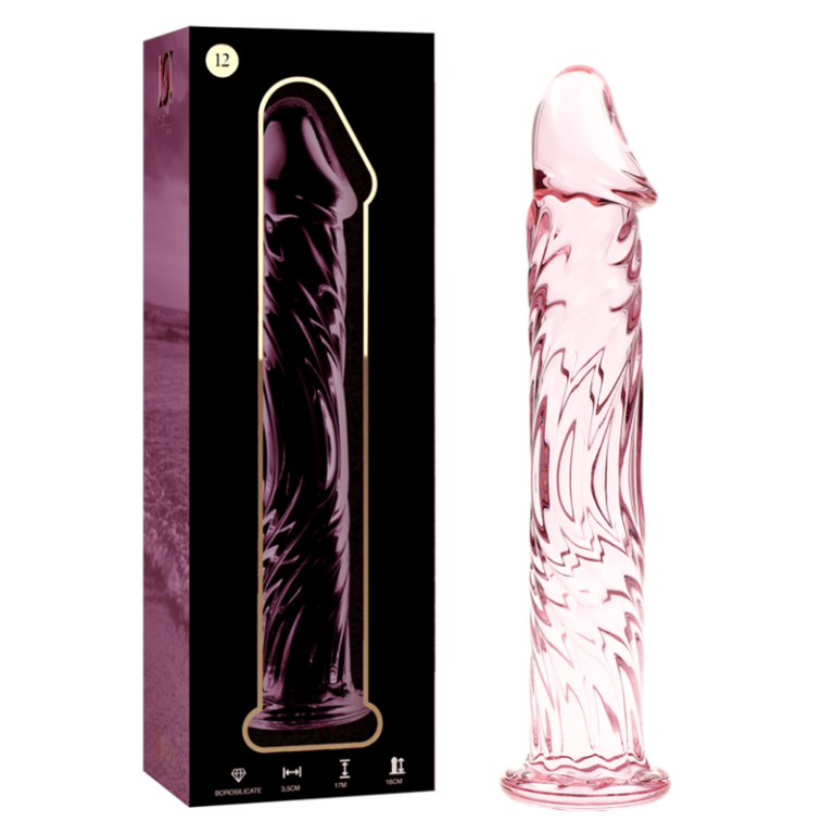 Modèle 12 gode en verre borosilicate rose 17 CM -O- 3.5 CM — NEBULA SERIES BY IBIZA, vue 2