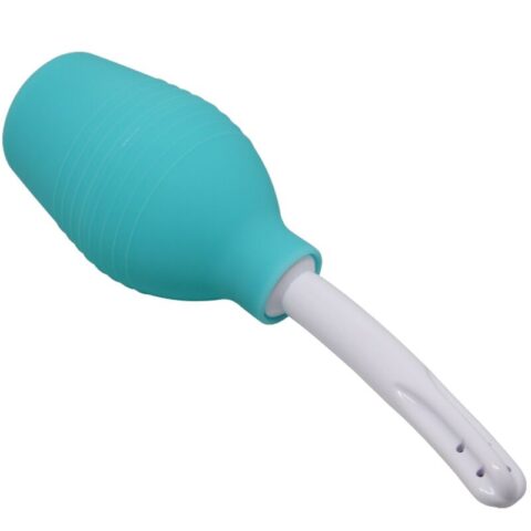 Douche en caoutchouc bleu poire anal — MR PLAY