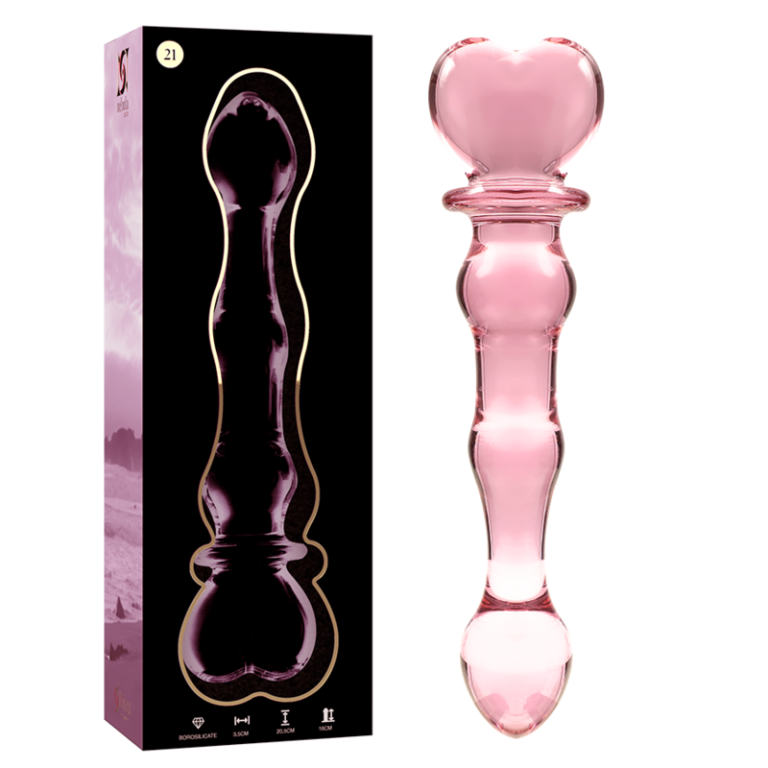 Modèle 21 gode en verre borosilicate rose 20.5 CM -O- 3.5 CM — NEBULA SERIES BY IBIZA, vue 2