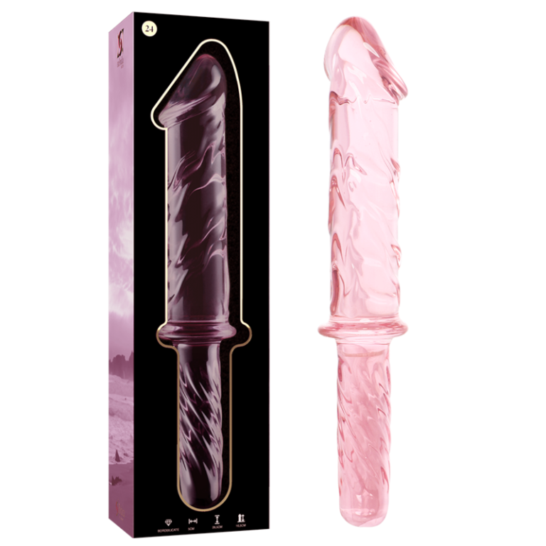 Modèle 24 gode en verre borosilicate rose 28.5 CM -O- 5 CM — NEBULA SERIES BY IBIZA, vue 2