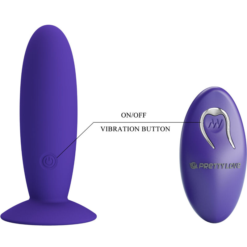 Vibrateur anal youth plug télécommande violet — PRETTY LOVE, vue 6