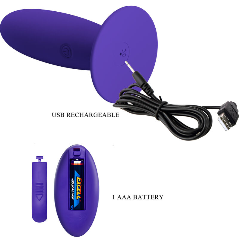 Vibrateur anal youth plug télécommande violet — PRETTY LOVE, vue 5