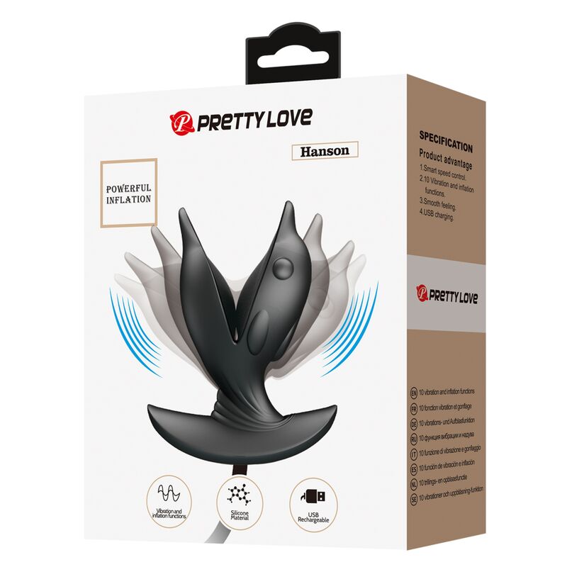 Plug anal delfin gonflable & rechargeable — PRETTY LOVE, vue 10