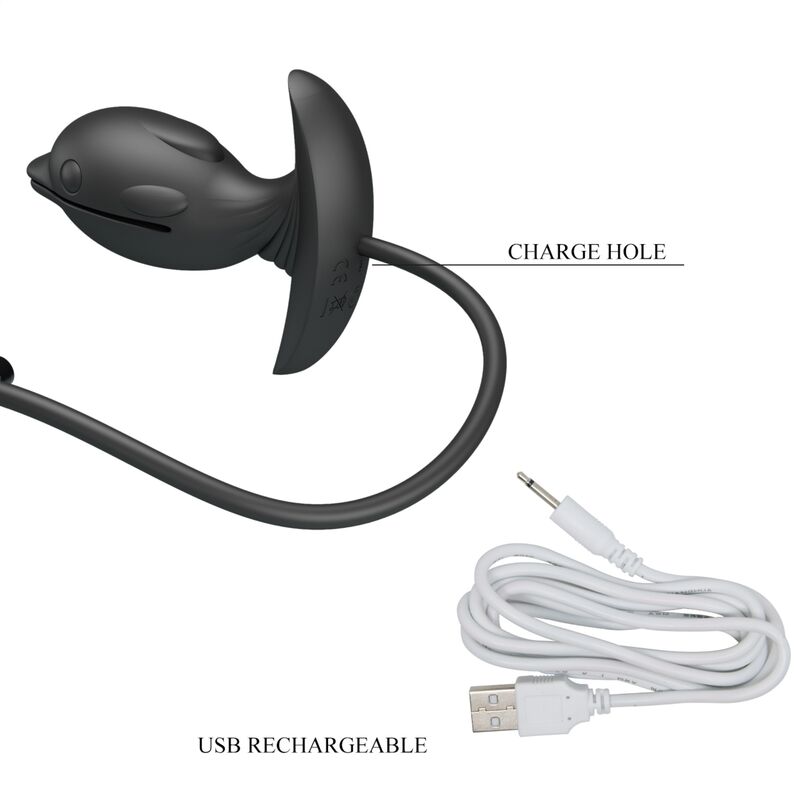 Plug anal delfin gonflable & rechargeable — PRETTY LOVE, vue 7