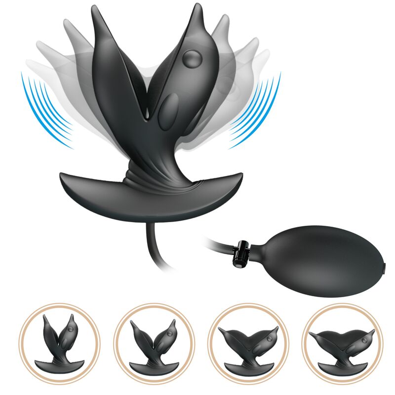 Plug anal delfin gonflable & rechargeable — PRETTY LOVE, vue 9