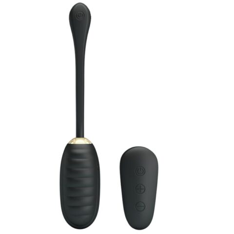 Doreen oeuf vibrant rechargeable de luxe noir télécommande — PRETTY LOVE