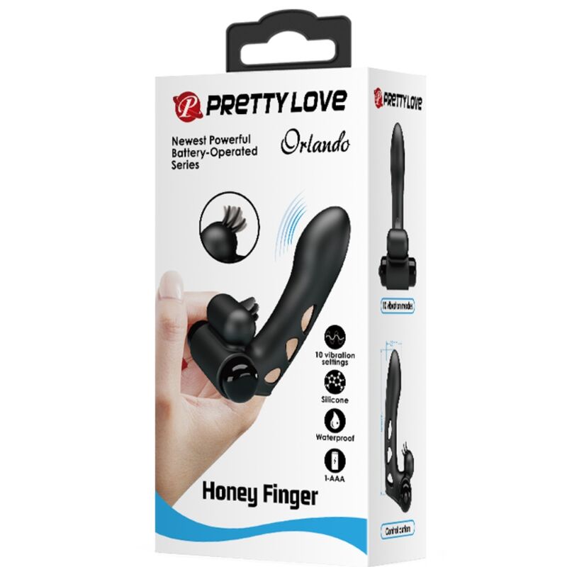 Couvercle de doigt vibrateur orlando noir — PRETTY LOVE, vue 10