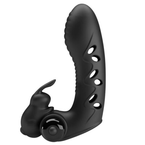Couvercle de doigt vibrateur lapin noir vance — PRETTY LOVE