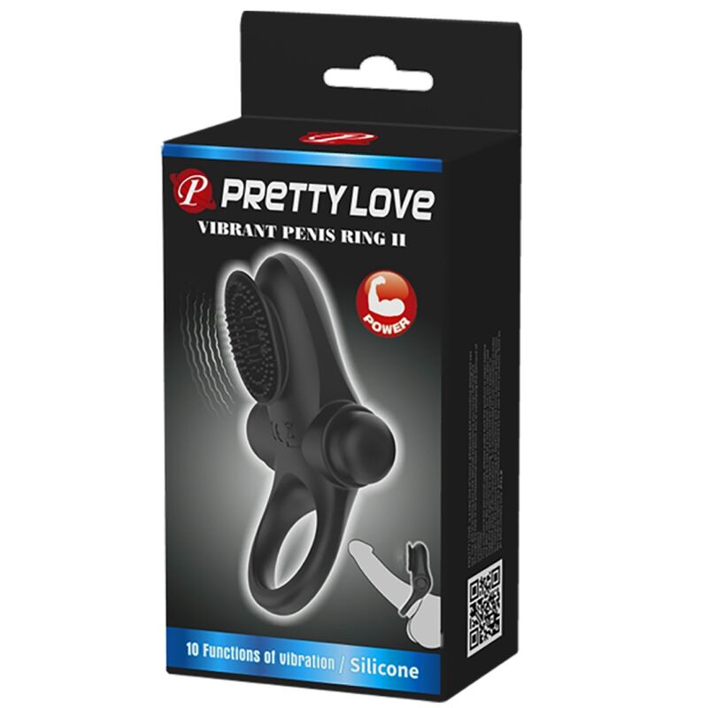 Vibrator ring II pour le pénis noir — PRETTY LOVE, vue 9