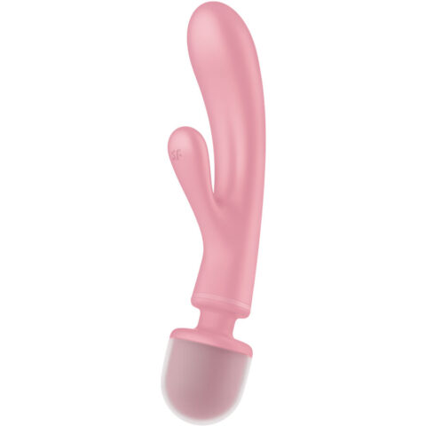 Masseur vibrateur lapin triple lover rose — SATISFYER