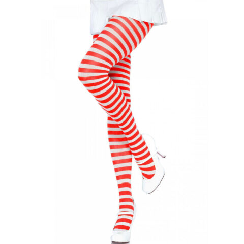 Collants rayures blanc/rouge — LEG AVENUE