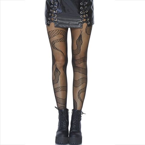 Bas NET serpents noir — LEG AVENUE