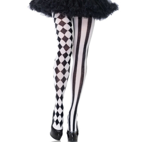 Collants arlequin noir/blanc — LEG AVENUE