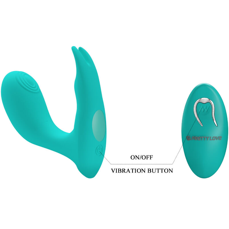 Télécommande à vibration et pulsation idabelle bleu — PRETTY LOVE, vue 6