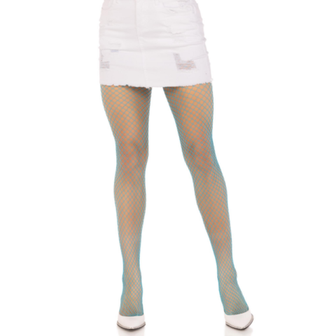 Collants résille lycra bleu — LEG AVENUE