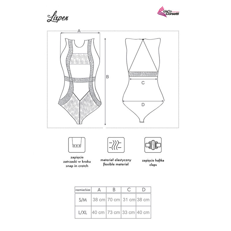 Lixpen LC 90612 corps noir L/XL — LIVCO CORSETTI FASHION, vue 6