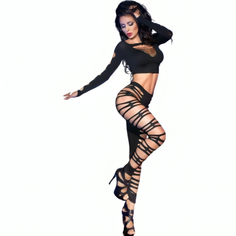 Top & leggins noir S/M — CHILIROSE