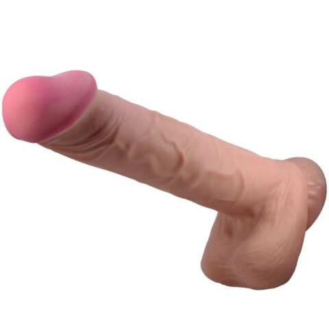 Série sliding skin gode réaliste avec ventouse sliding skin marron 26 CM — PRETTY LOVE