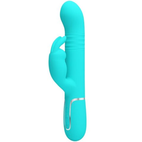 Vibrateur coale rabbit perles vert aqua — PRETTY LOVE