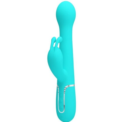 Vibrateur dejon rabbit 3 en 1 multifonction vert aqua — PRETTY LOVE