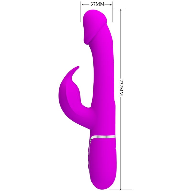 Vibrateur dejon rabbit 3 en 1 multifonction fucsia — PRETTY LOVE, vue 7