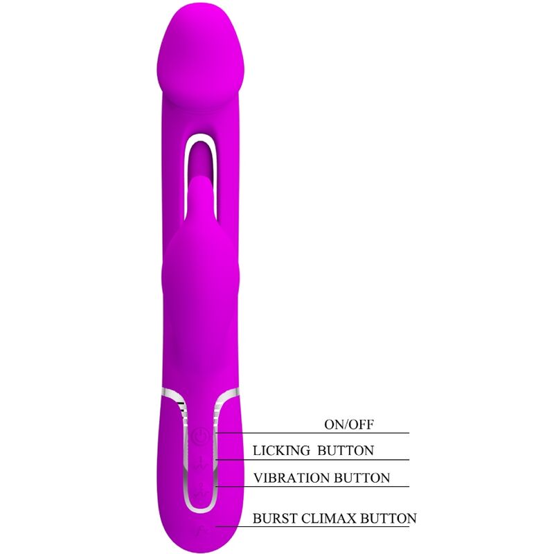 Vibrateur dejon rabbit 3 en 1 multifonction fucsia — PRETTY LOVE, vue 8