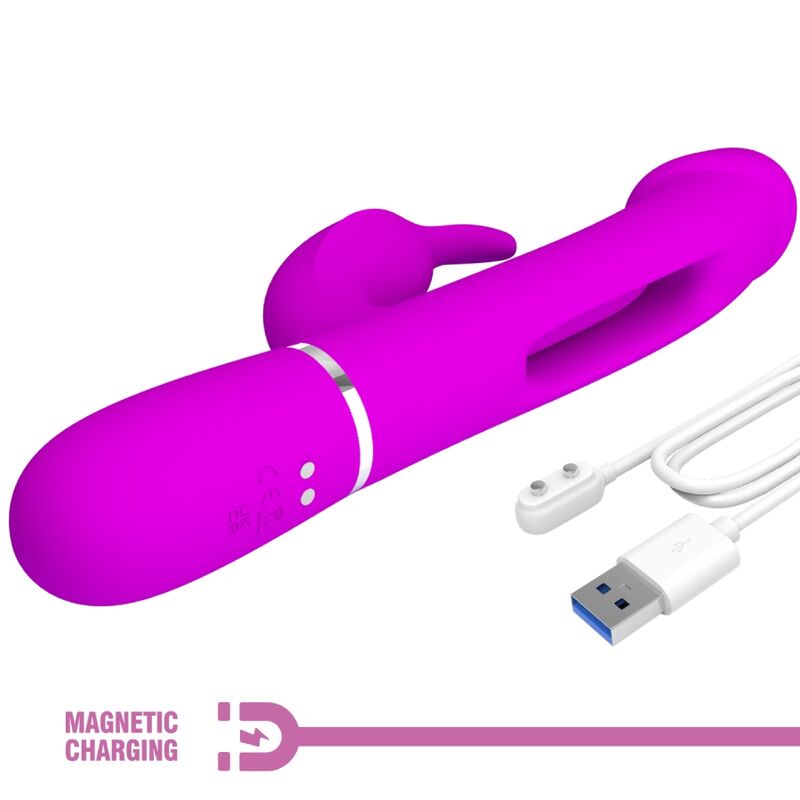 Vibrateur dejon rabbit 3 en 1 multifonction fucsia — PRETTY LOVE, vue 9