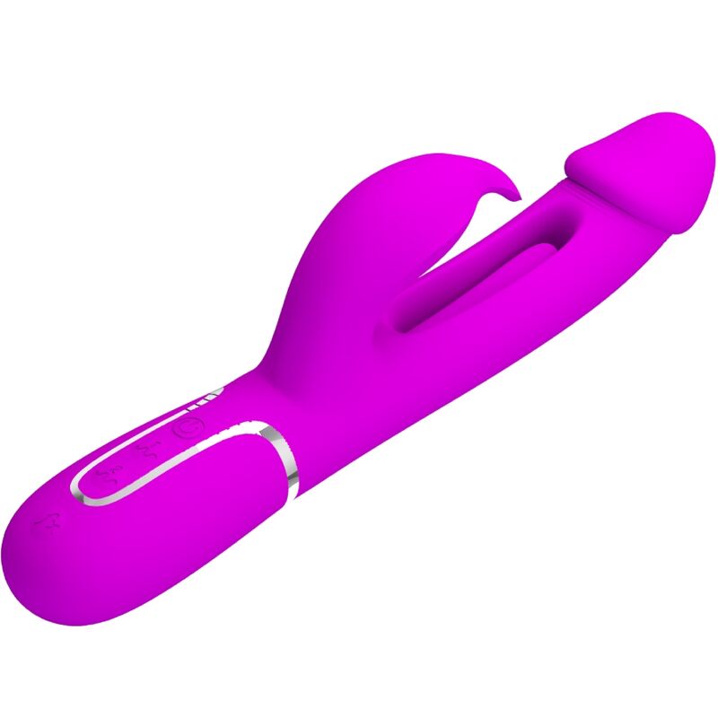 Vibrateur dejon rabbit 3 en 1 multifonction fucsia — PRETTY LOVE, vue 3