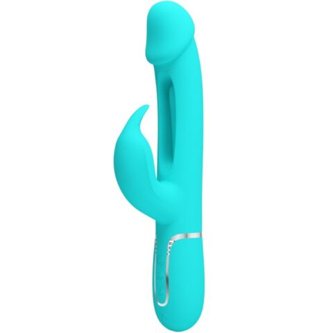 Vibrateur dejon rabbit 3 en 1 multifonction vert aqua — PRETTY LOVE