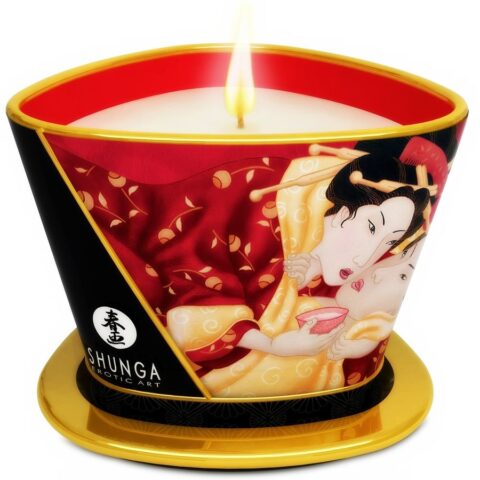 Mini caresse aux bougies fraises et bougie de massage cava 170 ML — SHUNGA