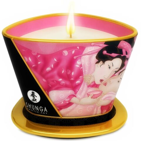 Mini caresse à la chandelle bougie de massage roses aphrodisiaques 170 ML — SHUNGA