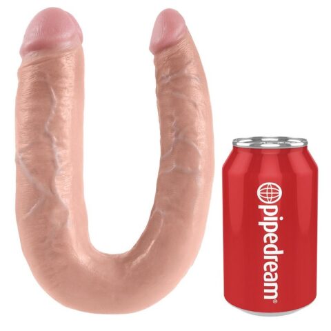 Gode double pénétration 17.8 CM naturel — KING COCK