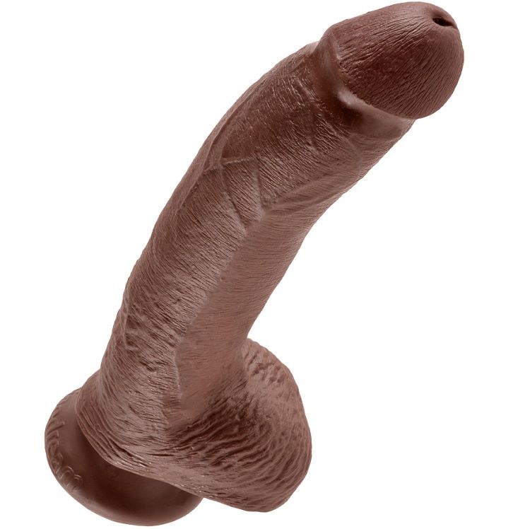 9 Gode marron avec boules 22.9 CM — KING COCK, vue 4